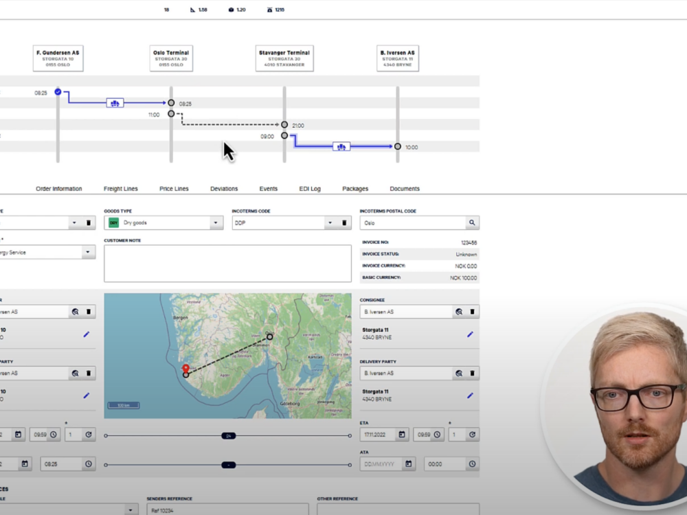 Dashboard Map Maritech TMS